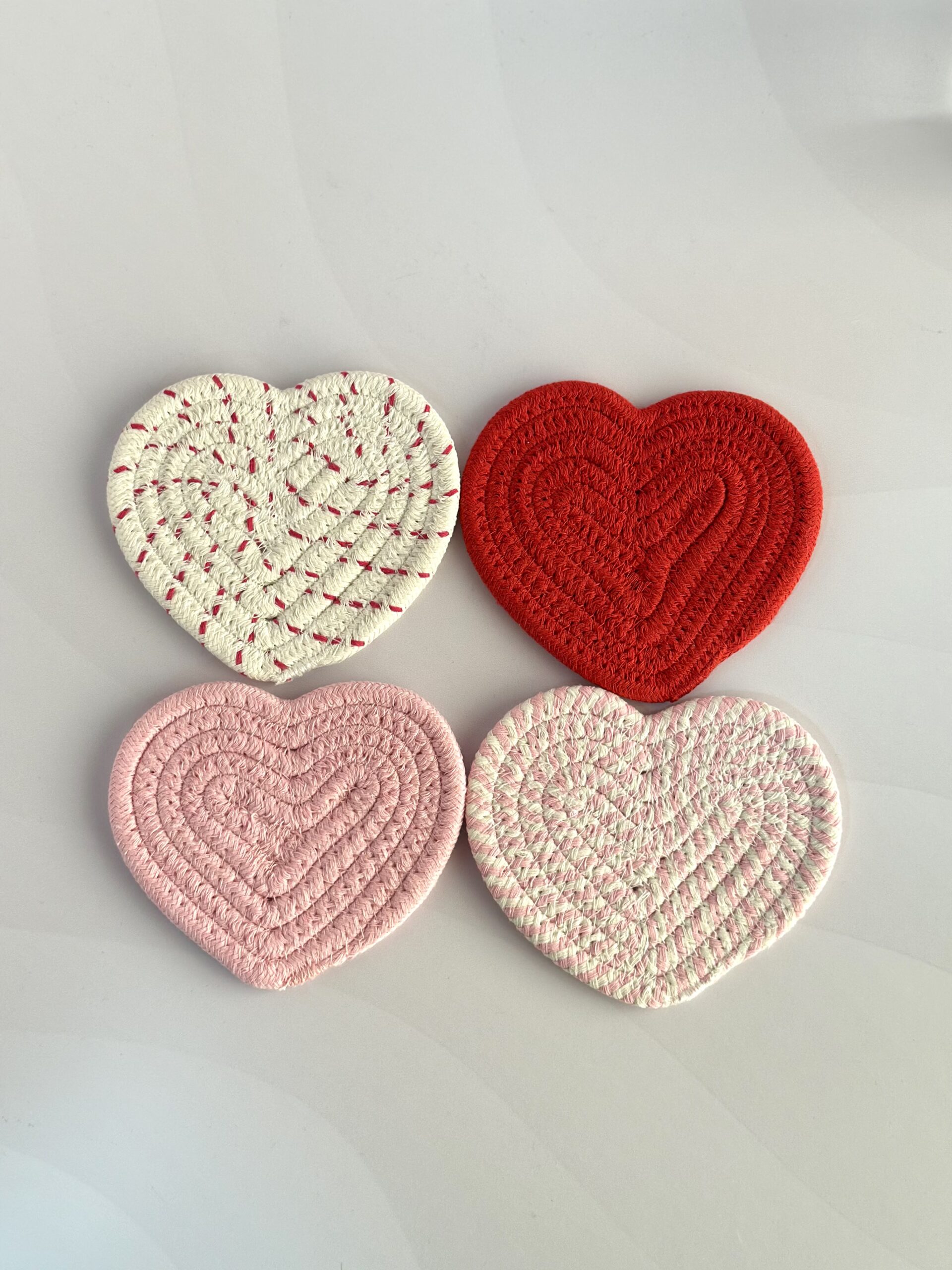 Portavasos Tejido Corazones - Imagen 2